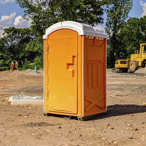 how often are the porta potties cleaned and serviced during a rental period in Bennington County